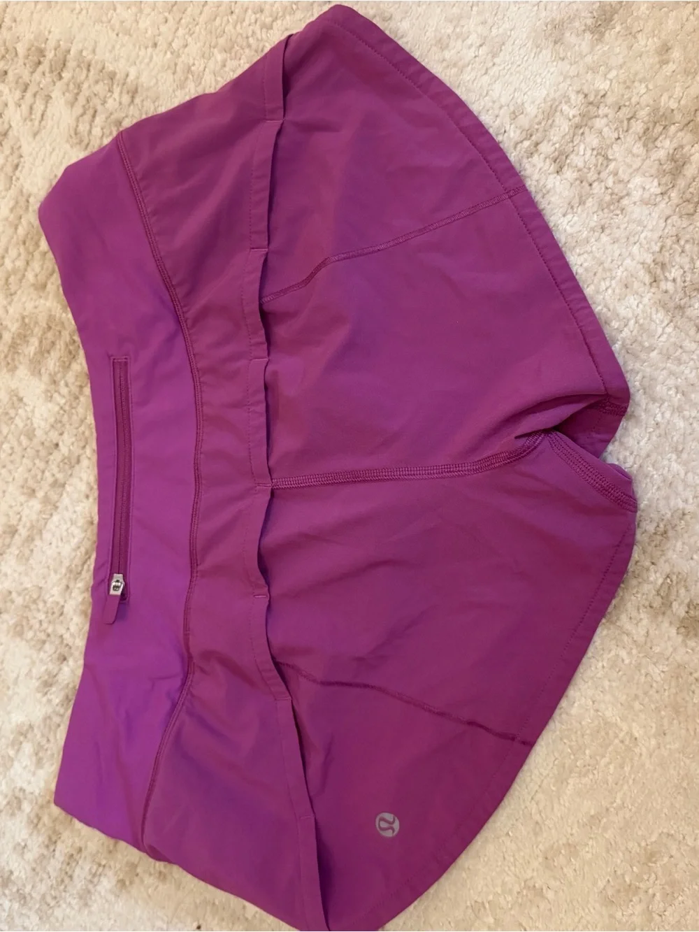 lululemon athletica Magenta-Lavender Layered Running Shorts